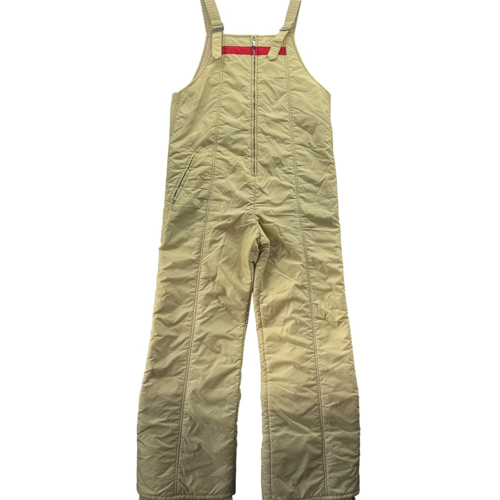 VTG Number One Sun Ski Adult XL Beige Snow Suit Jumpsuit Overalls Retro 80s